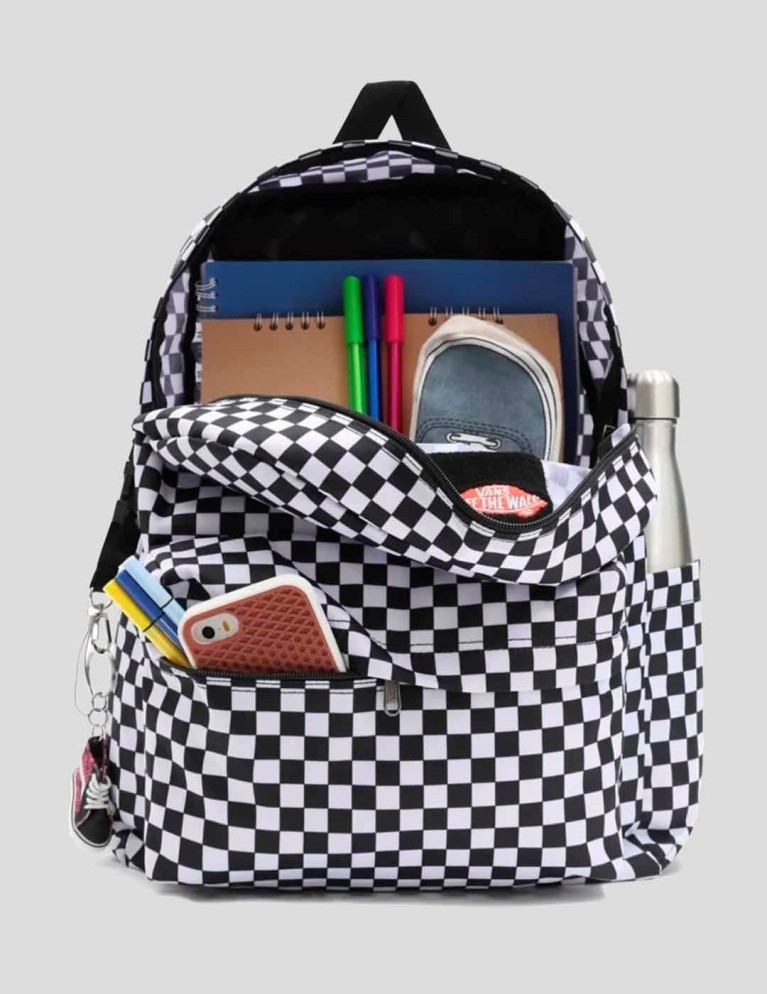 Mochila VANS old skool check backpack black/white
